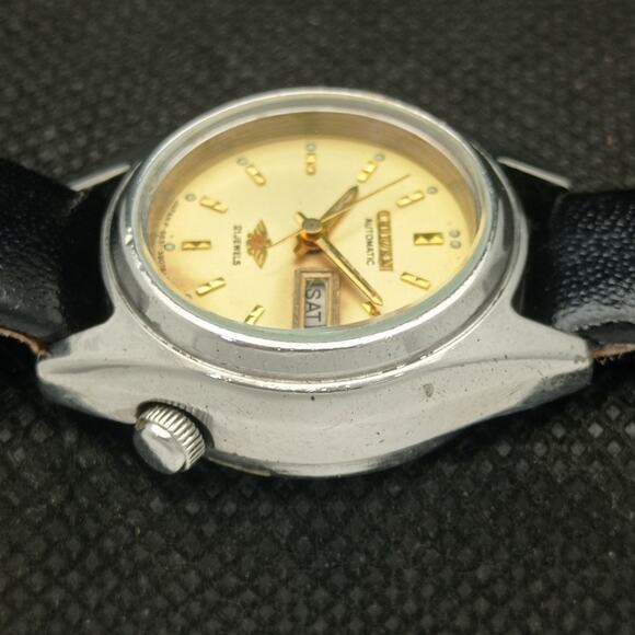 Vintage 1984 Citizen Automatic Womans Silver Watch W/daydate & Gold accents - Picture 5 of 8